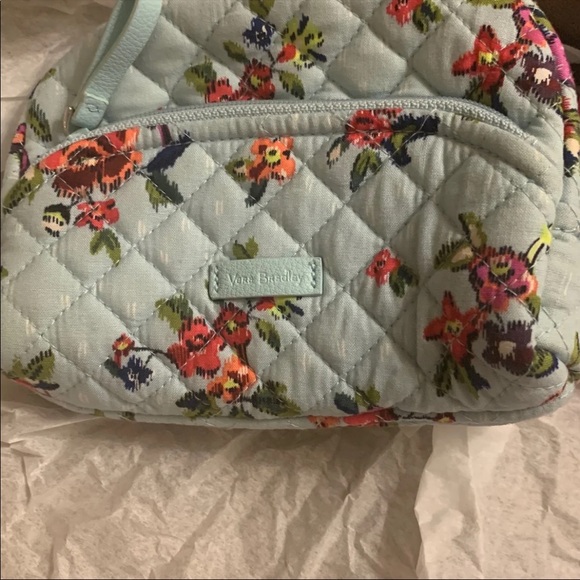 Vera Bradley Mini Blue Floral Cosmetic Pouch - Picture 3 of 6